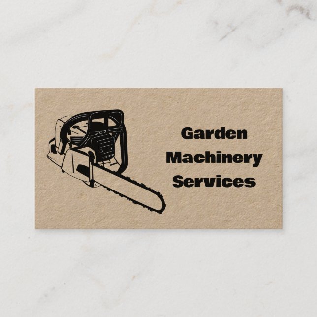 Chainsaw Services QR Kraft Business Card (Front)