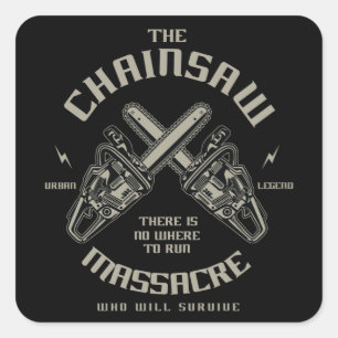 Chainsaw Square Sticker
