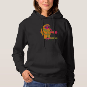 Chainsaw Vaporwave Retro 80s Art Creepy Animal Slo Hoodie