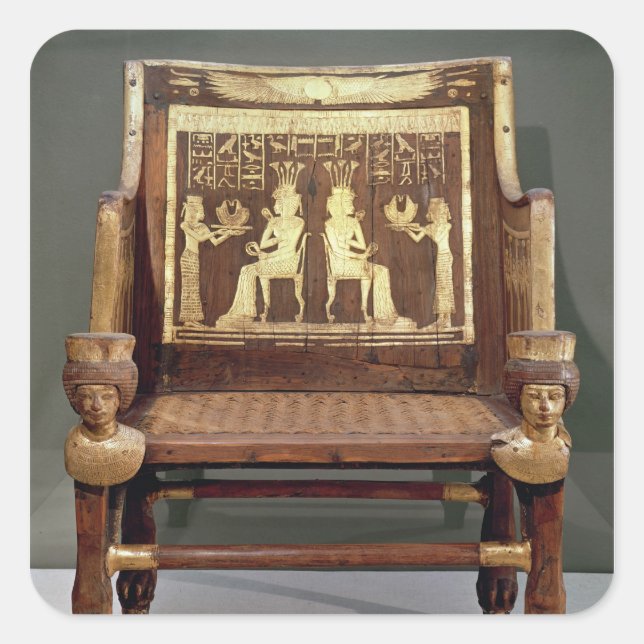 Chair belonging to Princess Satamun Square Sticker (Front)