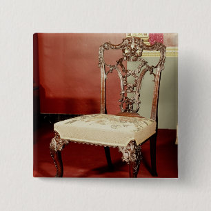 Chair, Chippendale 'Director' design, c.1760 15 Cm Square Badge