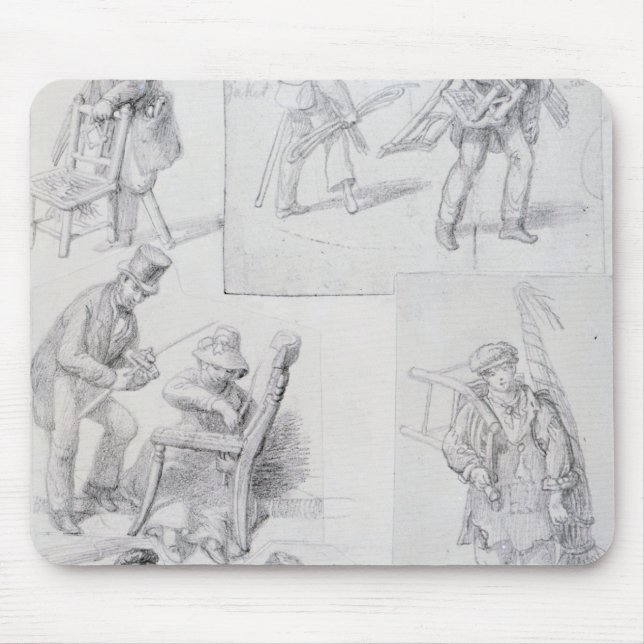 Chair menders on the streets of London, 1820-30 Mouse Mat (Front)