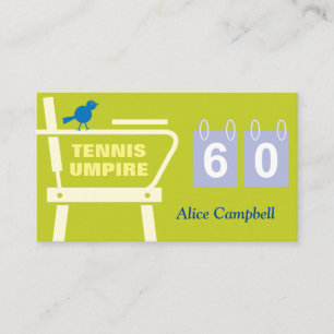 Chair or line tennis umpire business card template