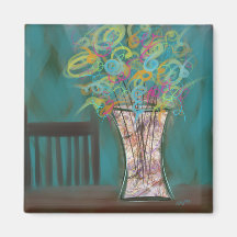 Chair with Expressive Bouquet Original Art