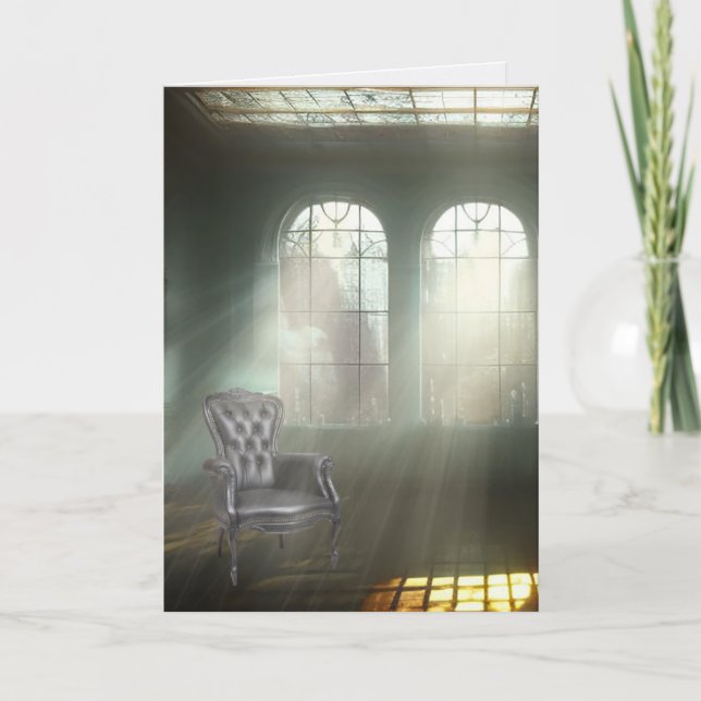 Chair with Sunbeams Miss You Card (Front)
