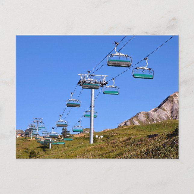 Chairlifts at La Plagne in France Postcard (Front)
