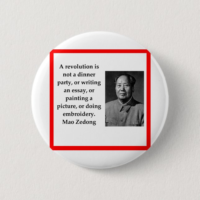 Chairman Mao 6 Cm Round Badge (Front)