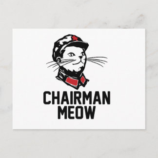 Chairman Meow (Mao) Design Postcard