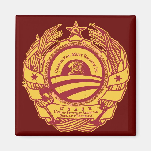 Chairman Obama's Presidential Soviet Seal Magnet (Front)