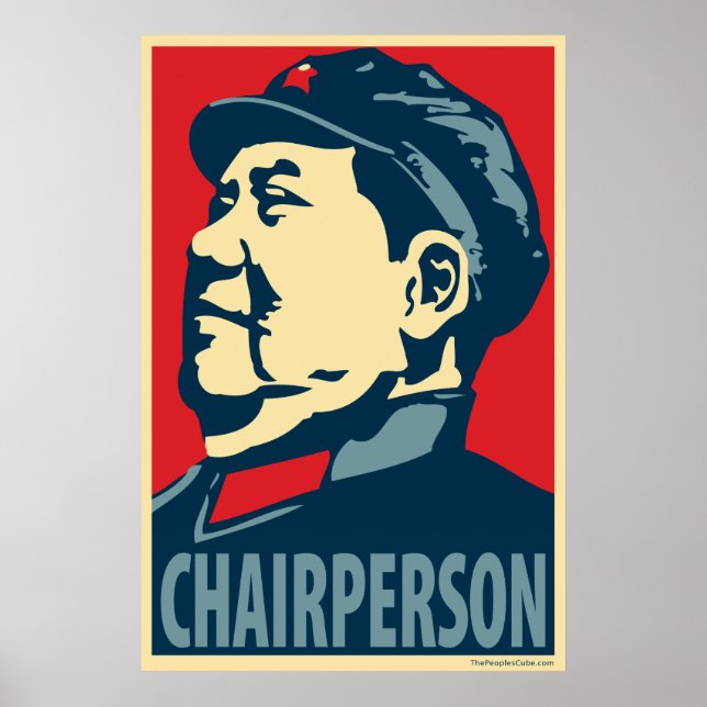 Chairperson Mao: Obama parody poster (Front)