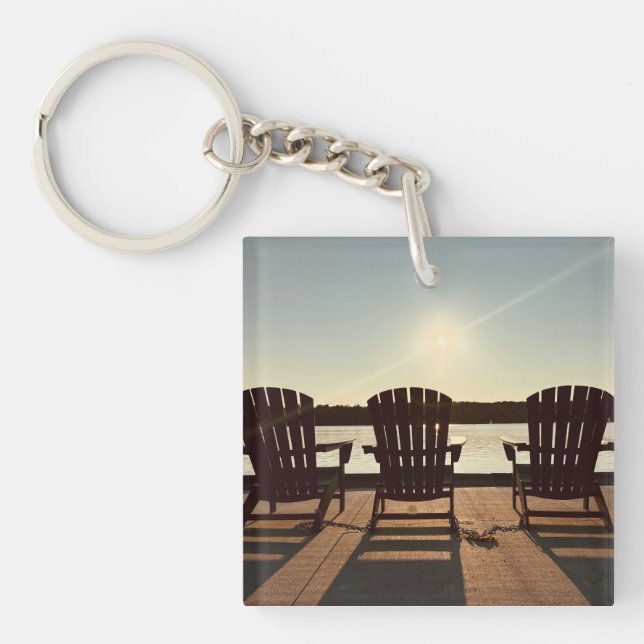 Chairs by the lake key ring (Front)