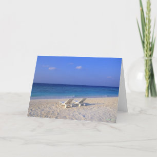 Chairs on the beach - customisable card