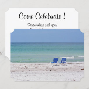 Chairs on the Beach Invitation
