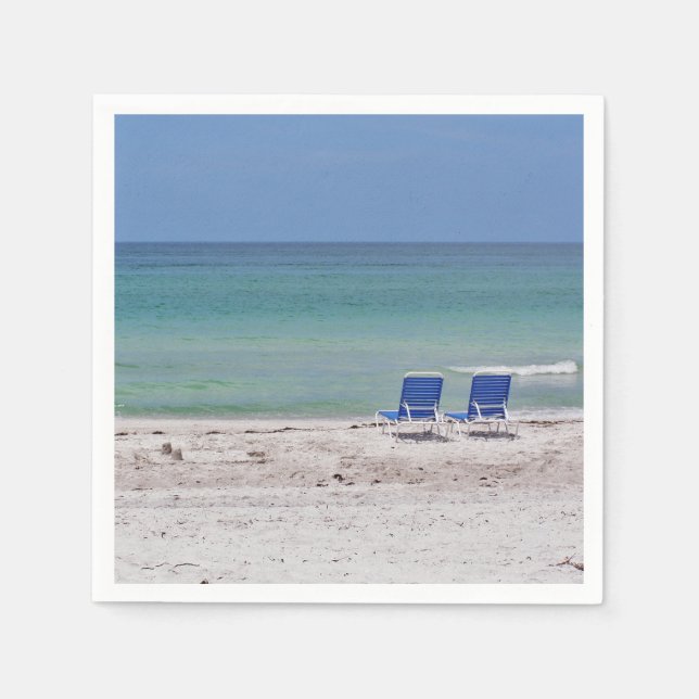 Chairs on the Beach Napkin (Front)