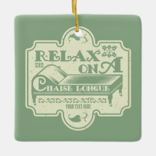 Chaise Longue Ceramic Ornament