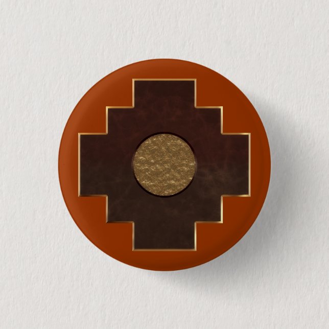 Chakana Cross 3 Cm Round Badge (Front)