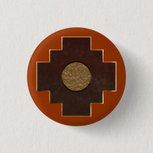 Chakana Cross 3 Cm Round Badge