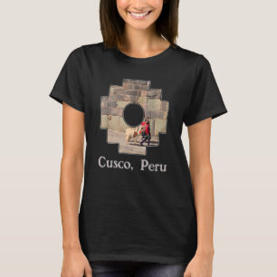 Chakana Inca Cross In Cusco Peru Llama Andina Wome T-Shirt