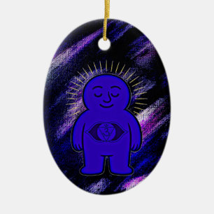 Chakra Buddies: Third Eye Chakra Ceramic Tree Decoration