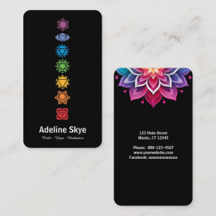 Chakra energy points business card