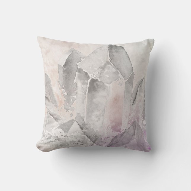 *~* Chakra Faux Amethyst Crystal Healing Energy Cushion (Front)