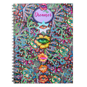 Chakra Floral Dreamer Colourful Unusual Mystical Notebook