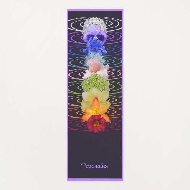 Chakra Flowers for Zen Yoga Meditation Namaste Yoga Mat (Front)