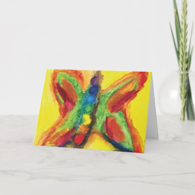 Chakra Flutterbys energetic greeting card (Front)