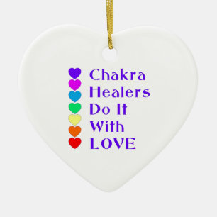 Chakra Healers Do It With Love Ceramic Tree Decoration