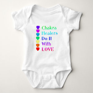 Chakra Healers Do It With Love in Rainbow Colours Baby Bodysuit
