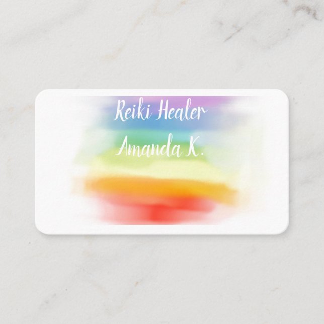 Chakra Lightworker Reiki Colours Business Cards (Front)