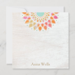 Chakra  Lotus Flower Floral Mandala  Card