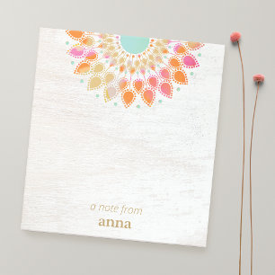 Chakra  Lotus Flower Mandala  Notepad