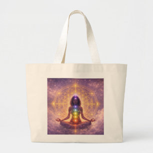 Chakra Meditation Tote Bag Spiritual Design