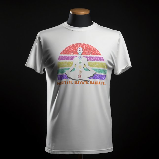 Chakra Meditation Yoga Rainbow Sunset T-Shirt (Creator Uploaded)