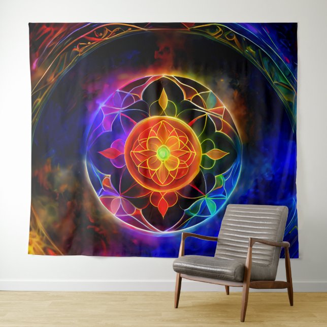 Chakra Orb Tapestry (In Situ (Horizontal))