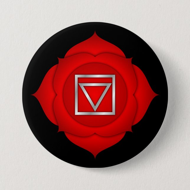 Chakra Red Root Zen Yoga Spiritual Meditation 7.5 Cm Round Badge (Front)