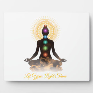 Chakra Silhouette Tabletop Plaque with Easel 