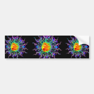 Chakra Sun Bumper Sticker