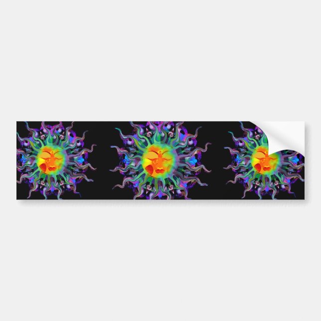 Chakra Sun Bumper Sticker (Front)
