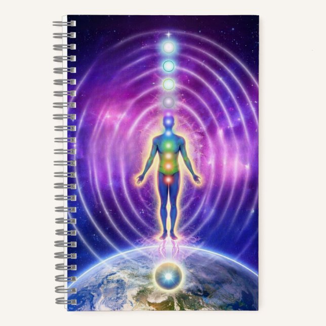 Chakra System Notebook, Meditation Journal (Front)