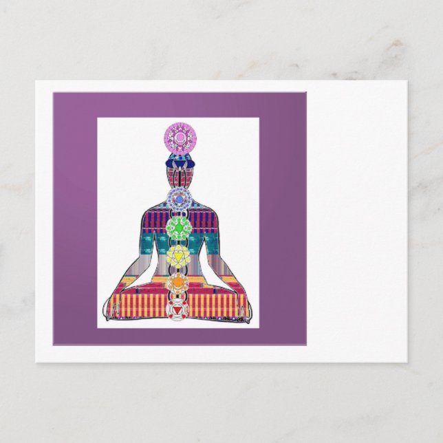 Chakra System Yoga Meditation Well Being NVN656 Postcard (Front)