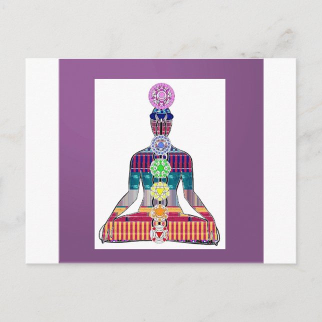 Chakra System Yoga Meditation Well Being NVN656 Postcard (Front)