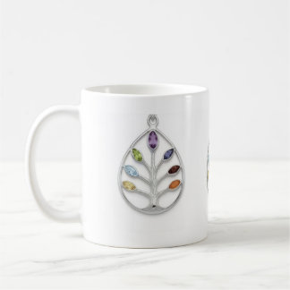 Chakra Tree of Life Silver Pendant Coffee Mug