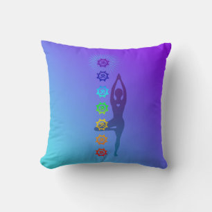 Chakra Tree Pose; Yoga & Meditation Spiritual Cushion