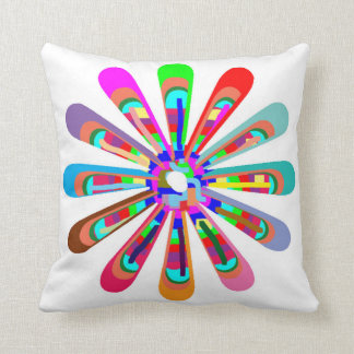 CHAKRA WHEEL Round Neon Sparkle Healing Decoration Cushion