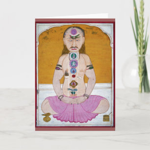 Chakra Yoga Illustration for Meditation Card