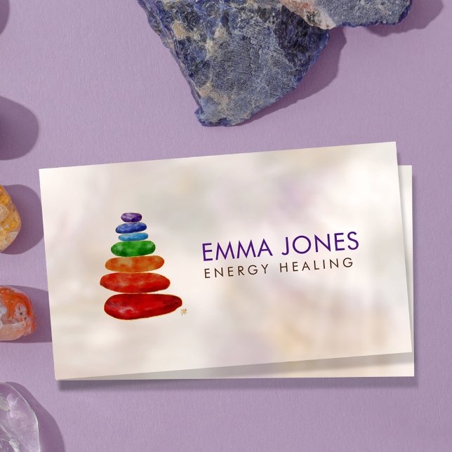 Chakra Zen Stones Energy Crystal Healing Business  Business Card (Creator Uploaded)