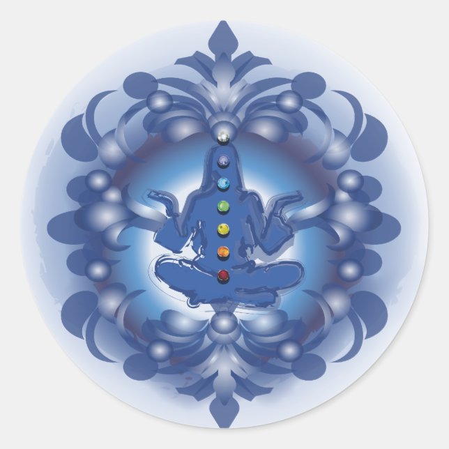 Chakras Classic Round Sticker (Front)