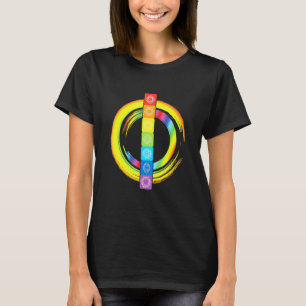 Chakras Colourful Yoga Meditation Zen Art Mandala T-Shirt